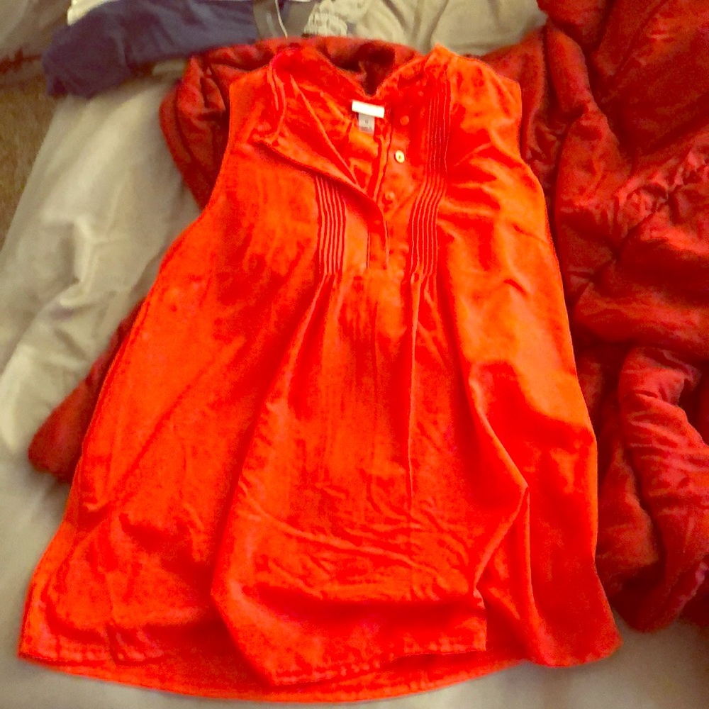 Women’s Bright Orange Sleeveless Blouse for Sale!